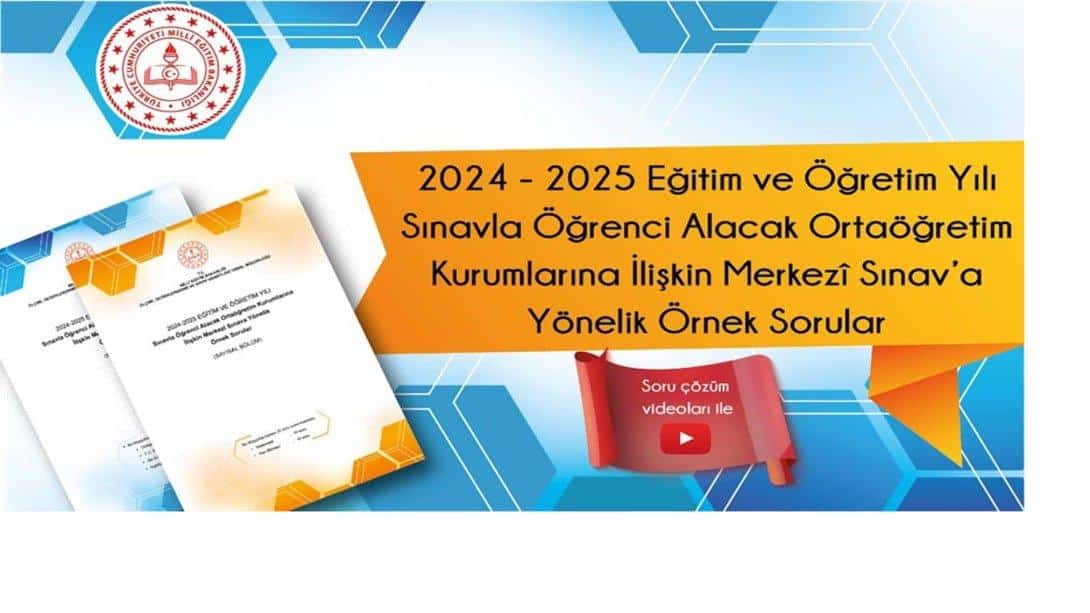 LGS MERKEZÎ SINAVINA YÖNELİK YENİ ÖRNEK SORULARI YAYIMLANDI